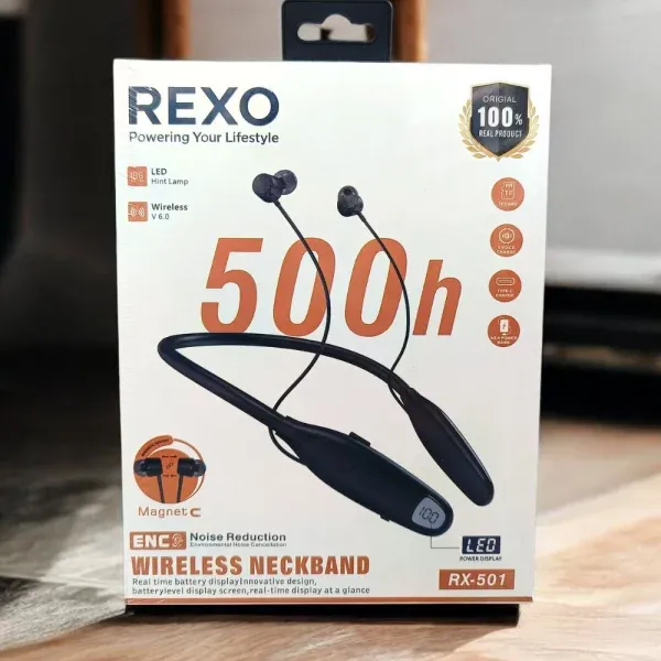 REXO RX-501 Wireless Neckband 500H Music Time